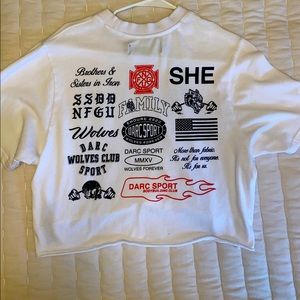 Darc Sports : SHE Cropped Premium Tee in White